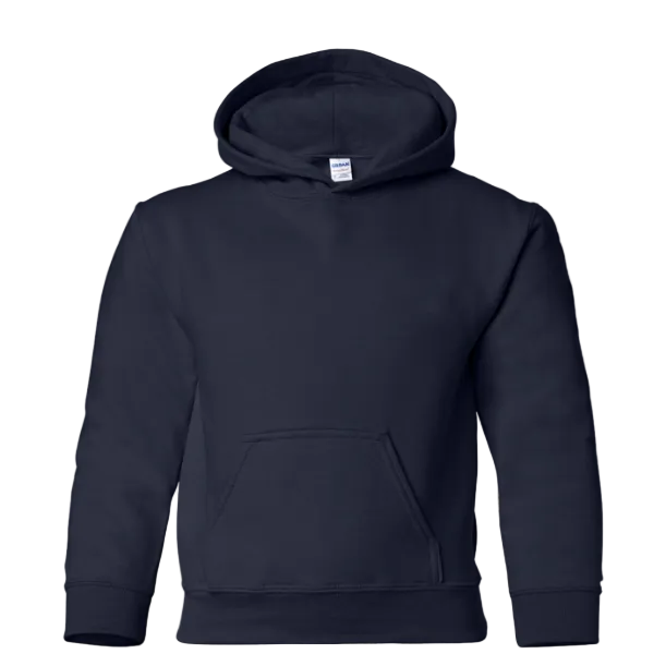 Navy blue hoodie on a white background