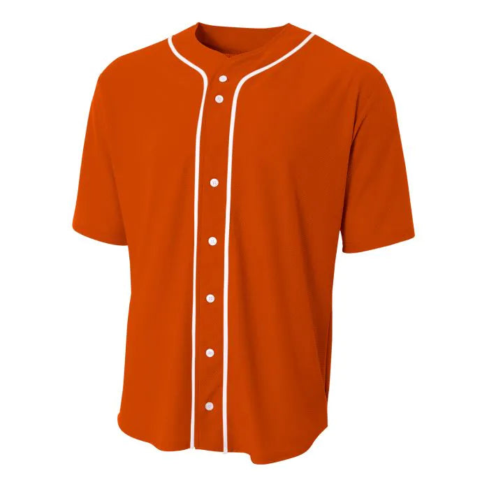 Sublimation Short Sleeves Full Button BASEBALL TOP - N4184