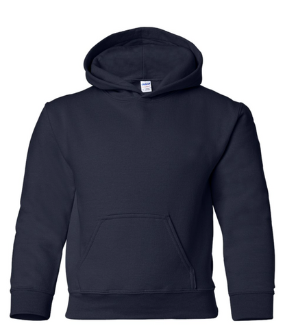 Navy blue hoodie on a white background