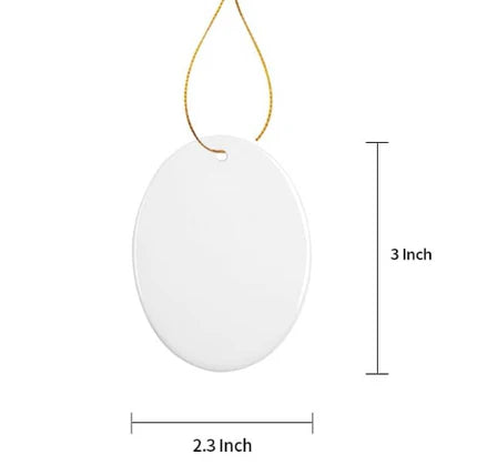 Sublimation Blank Ceramic Ornaments