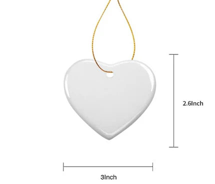 Sublimation Blank Ceramic Ornaments